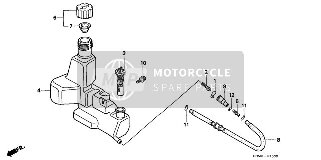 Honda SFX50MM 1998 Öltank für ein 1998 Honda SFX50MM